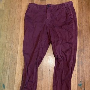 Maroon Chinos from GAP. Loose “girlfriend” fit.